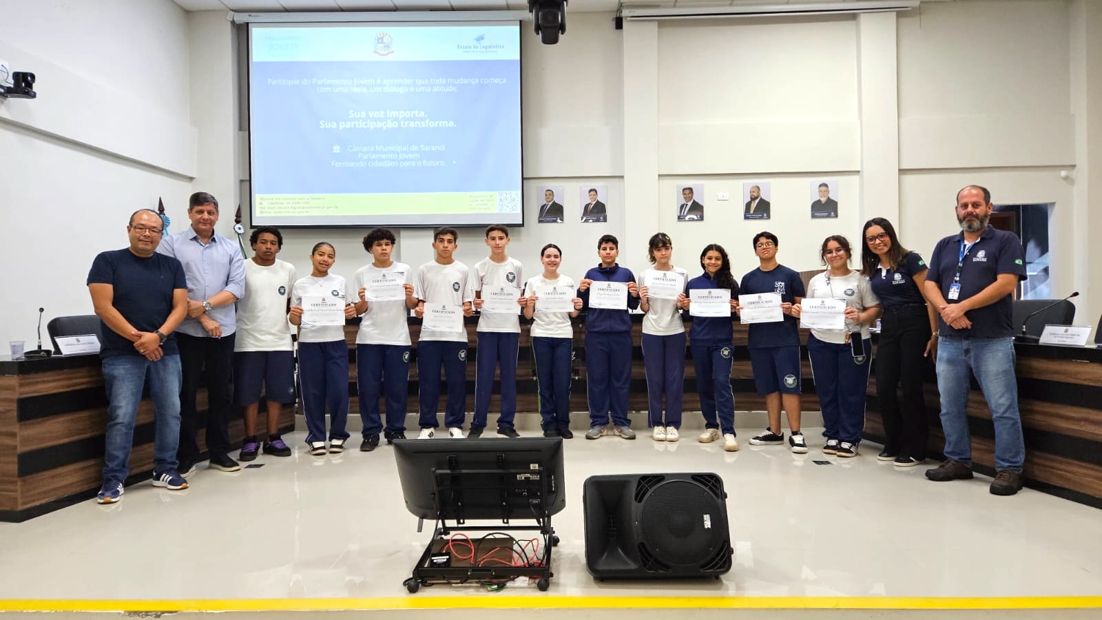 Câmara de Sarandi realiza capacitação para vereadores eleitos da 2ª Legislatura do Parlamento Jovem